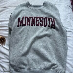 Gray Minnesota Crewneck Sweater